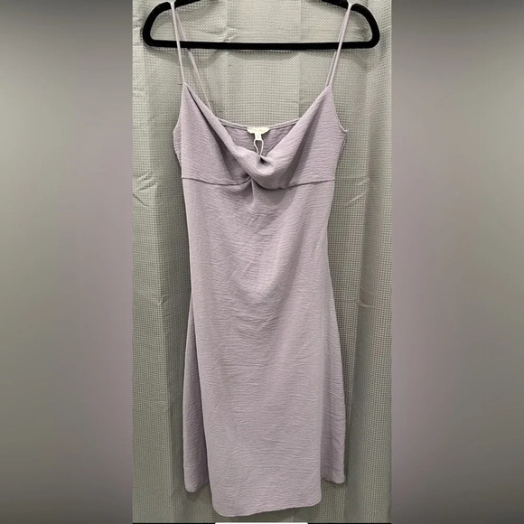 See You Monday Dresses & Skirts - See You Monday crepe Slip Dress Small Casual knee Twist Front Boho Flowy Lilac